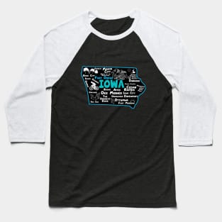 Iowa Fort Dodge Des Moines Cedar Rapids, Sioux City, Mason City, Boone, Ames, Davenport, Ottumwa, Fort Madison Baseball T-Shirt